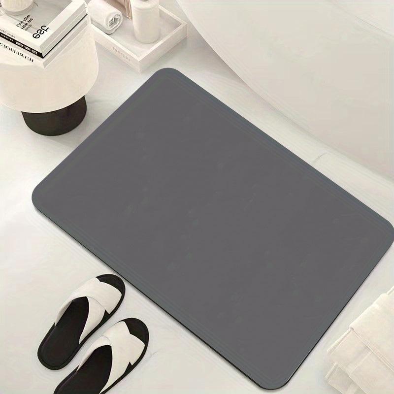 Solid Bath Rug Absorbent Non-slip Bath Mat Diatom Mud Material Shower Carpet