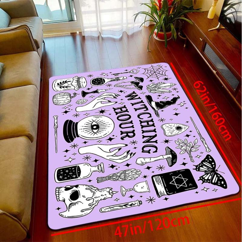 Halloween Rug Witching Hour Magic Witch Decoration Washable