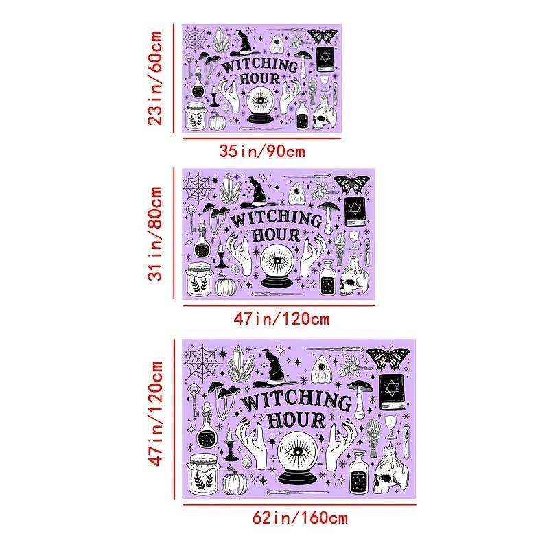 Halloween Rug Witching Hour Magic Witch Decoration Washable