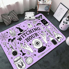 Halloween Rug Witching Hour Magic Witch Decoration Washable
