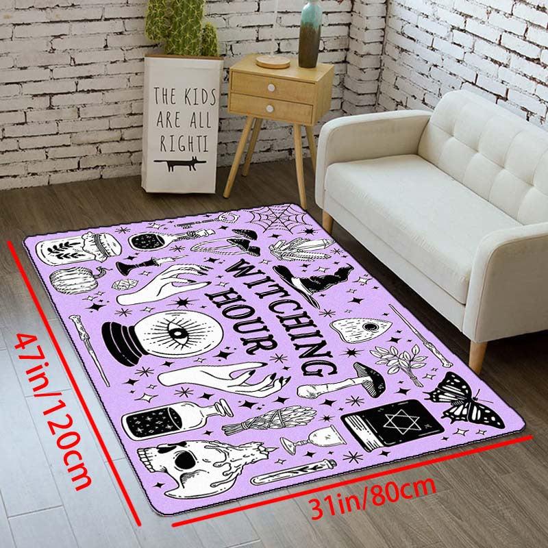 Halloween Rug Witching Hour Magic Witch Decoration Washable