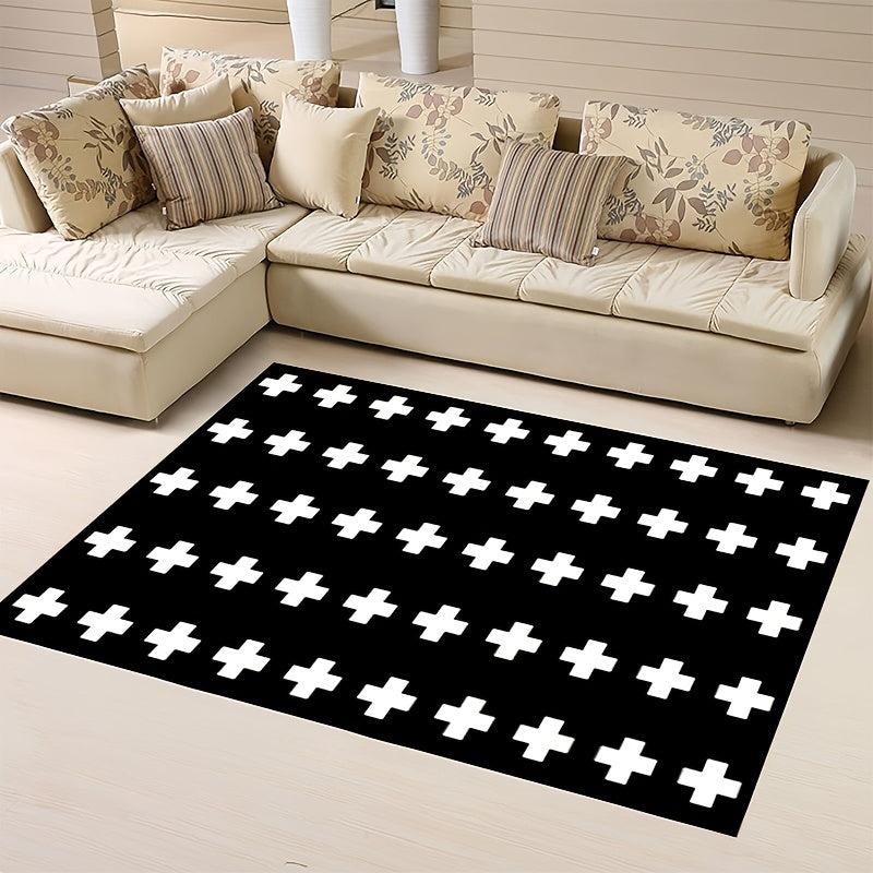Geometric Pattern Area Rug Non-slip for Bedroom Living Room