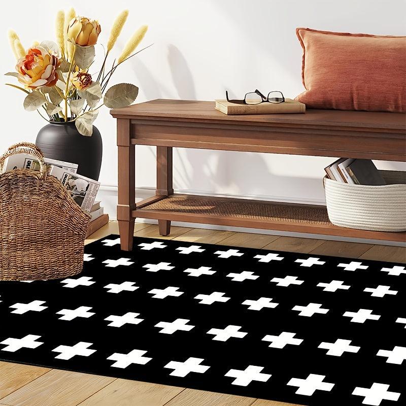 Geometric Pattern Area Rug Non-slip for Bedroom Living Room