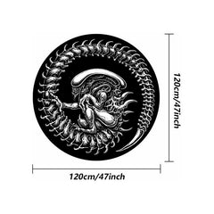 Dark Demon Round Printed Large Area Fluffy Rug Halloween