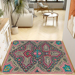 Vintage Bohemian Carpet Non Slip Exotic Ethnic for Entrance Bed Living Sofa