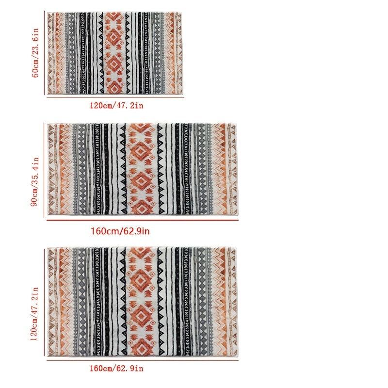 Boho Geometric Non Slip Rug for Living Room Area Mat