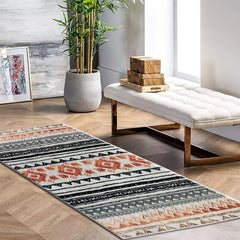 Boho Geometric Non Slip Rug for Living Room Area Mat