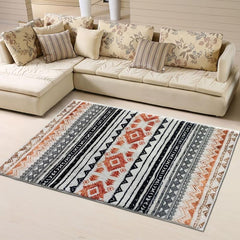 Boho Geometric Non Slip Rug for Living Room Area Mat