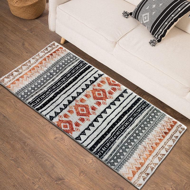 Boho Geometric Non Slip Rug for Living Room Area Mat