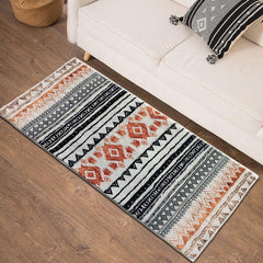 Boho Geometric Non Slip Rug for Living Room Area Mat