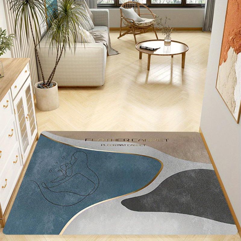 Soft Non Slip Geometric Shaggy Area Rug