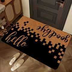 1 Pc Mosaic Square English Bathroom Carpet Kitchen Floor Mat