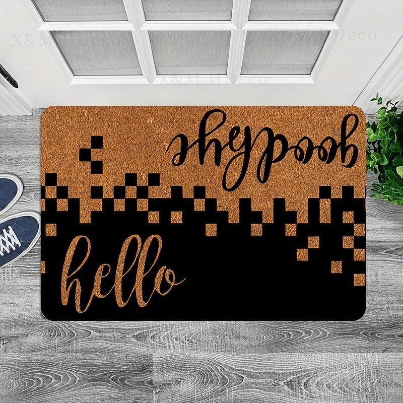 1 Pc Mosaic Square English Bathroom Carpet Kitchen Floor Mat