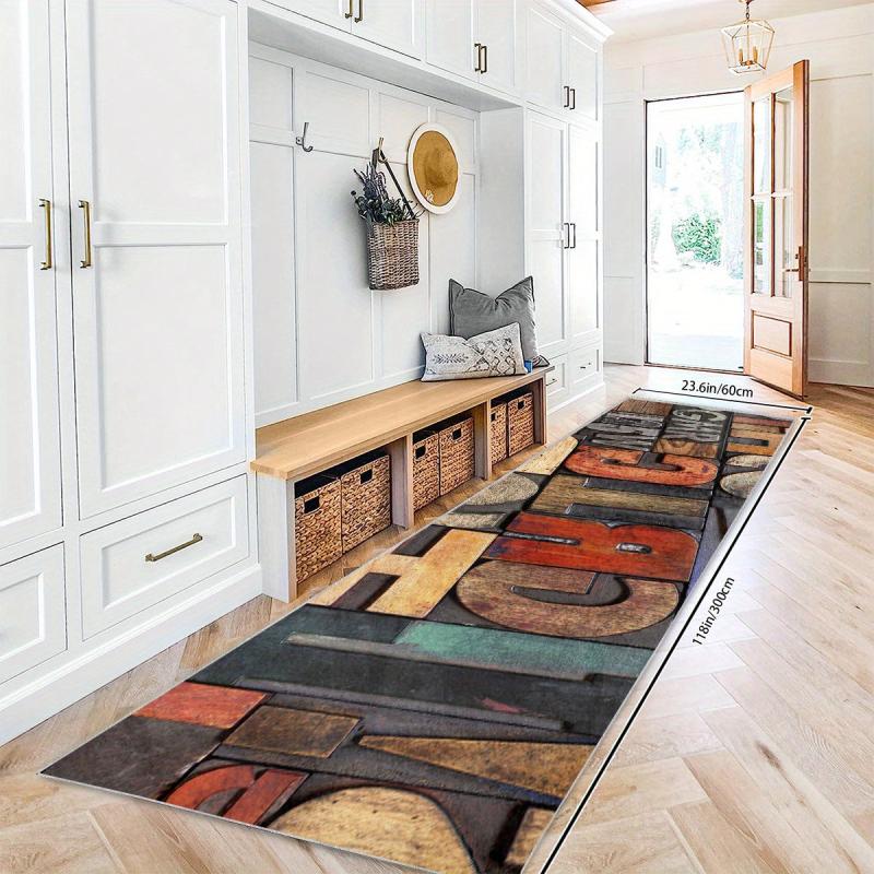 Non Slip Laundry Room Area Rug Oriental Kitchen Mat Soft Washable Stair