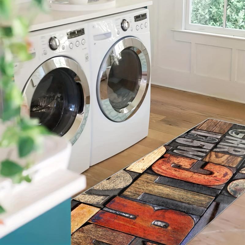 Non Slip Laundry Room Area Rug Oriental Kitchen Mat Soft Washable Stair