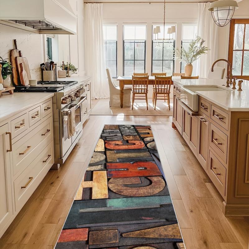 Non Slip Laundry Room Area Rug Oriental Kitchen Mat Soft Washable Stair