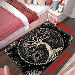 Tree Of Life Print Area Rug Carpet For Bedroom Galaxy Space Tapestry Carpet