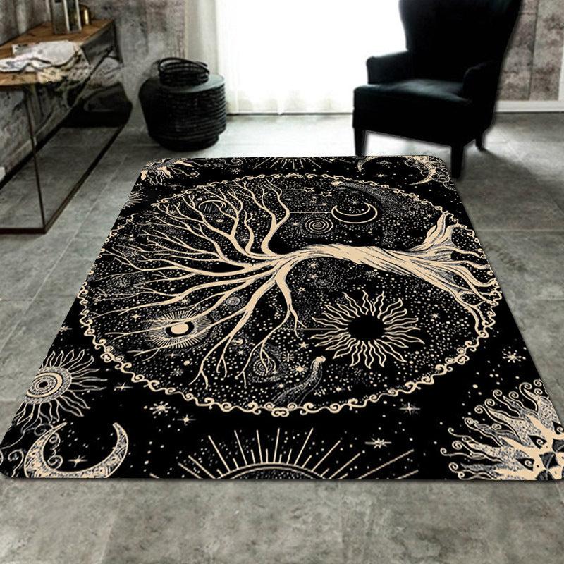 Tree Of Life Print Area Rug Carpet For Bedroom Galaxy Space Tapestry Carpet