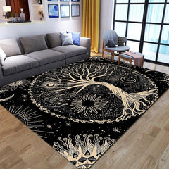 Tree Of Life Print Area Rug Carpet For Bedroom Galaxy Space Tapestry Carpet