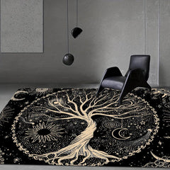 Tree Of Life Print Area Rug Carpet For Bedroom Galaxy Space Tapestry Carpet