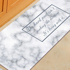 2pcs Kitchen Rug Modern Marble Floor Mat Non-slip Doormat 19.6x31in