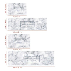 2pcs Kitchen Rug Modern Marble Floor Mat Non-slip Doormat 19.6x31in