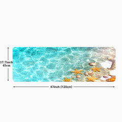 Starfish Print Kitchen Rug Anti Fatigue Mat Non Slip Floor Mat
