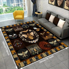 Vintage Bee Pattern Carpet Area Rugs Soft Anti Skid Floor Mat