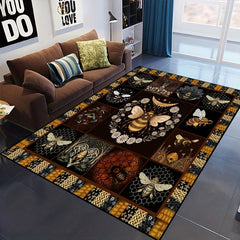Vintage Bee Pattern Carpet Area Rugs Soft Anti Skid Floor Mat