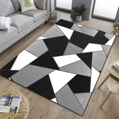 Modern Geometric Plaid Carpet Home Floor Mat