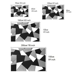 Modern Geometric Plaid Carpet Home Floor Mat