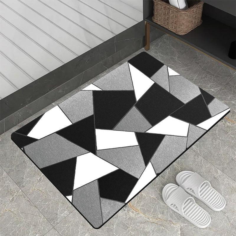 Modern Geometric Plaid Carpet Home Floor Mat