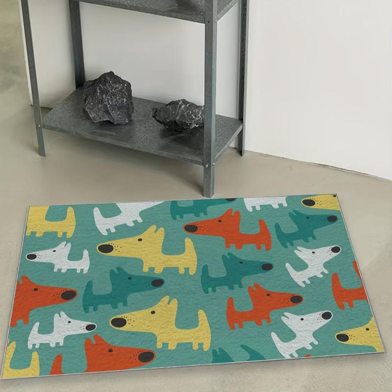 Faux Cashmere Fabric Rug Kids Carpet for Game Room Bedroom Decor