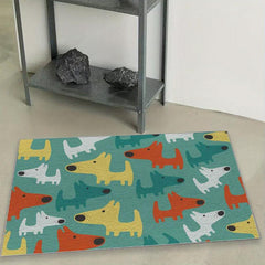 Faux Cashmere Fabric Rug Kids Carpet for Game Room Bedroom Decor