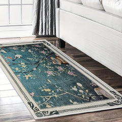 Retro Flower Patterned Non-slip Carpet 23.6x47.2in