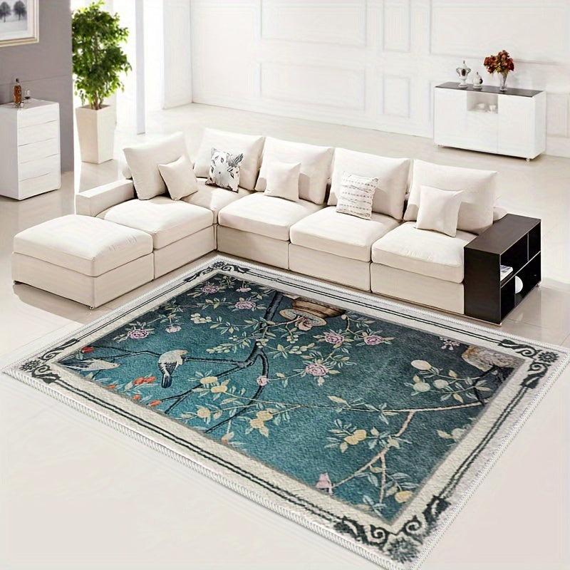 Retro Flower Patterned Non-slip Carpet 23.6x47.2in