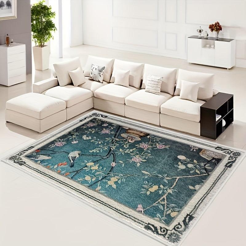 Retro Flower Patterned Non-slip Carpet 23.6x47.2in