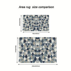 Modern Geometric Kitchen Rug Soft Faux Sheepskin Floor Mat