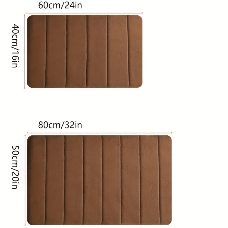 Extra Thick Memory Foam Bath Mat Absorbent Non-slip Bathroom Floor Mat