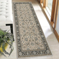 Non Slip Vintage Runner Rug Machine Washable Stain Resistant Traditional Indoor