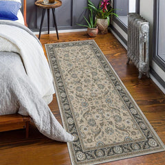 Non Slip Vintage Runner Rug Machine Washable Stain Resistant Traditional Indoor