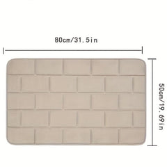 Embossed Solid Bath Rug Soft Non Slip Quick Dry Bath Mat Absorbent Shower Carpet