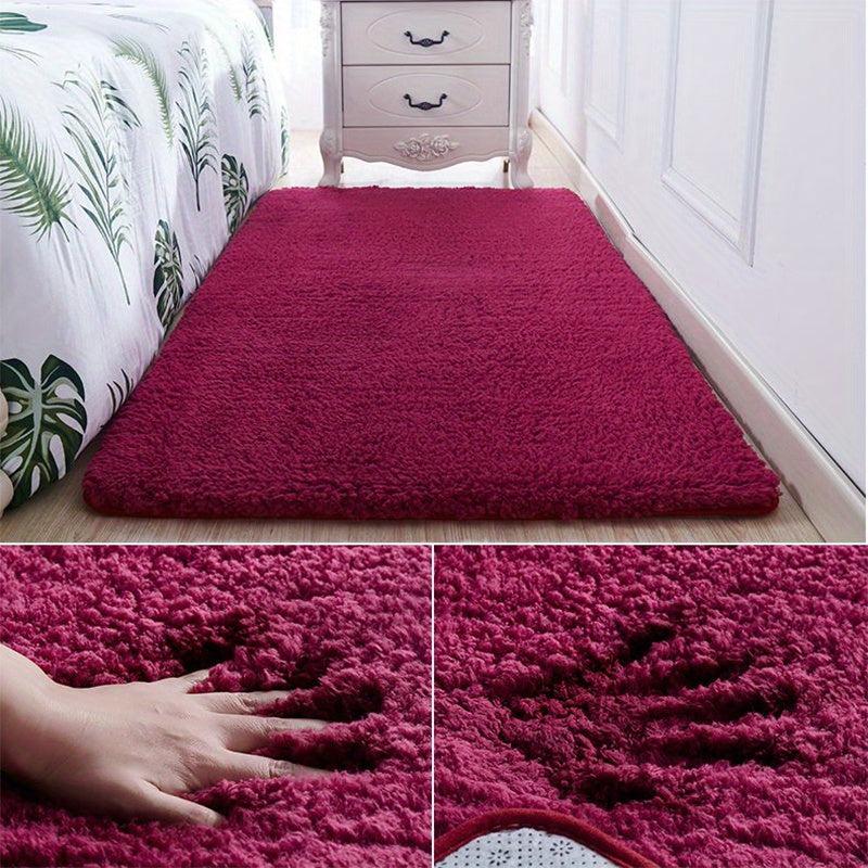 Soft Plush Shaggy Area Rugs Fluffy Floor Carpet Bedroom Living Room Bedside Rugs