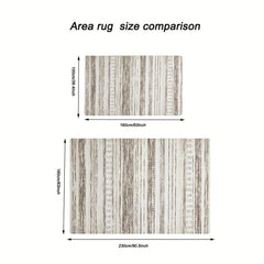Modern Abstract Geometric Area Rug Light Brown Gray Faux Cashmere Rug