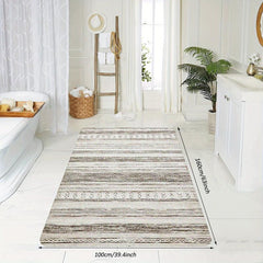 Modern Abstract Geometric Area Rug Light Brown Gray Faux Cashmere Rug