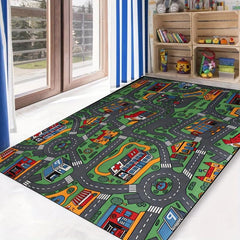 Educational Car Rugs For Kids Road And Traffic Carpet Play Rug
