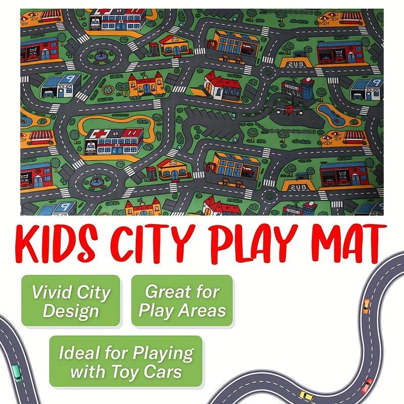 Educational Car Rugs For Kids Road And Traffic Carpet Play Rug