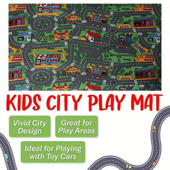Educational Car Rugs For Kids Road And Traffic Carpet Play Rug