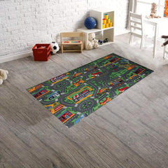 Educational Car Rugs For Kids Road And Traffic Carpet Play Rug