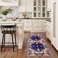 Vintage Medallion Runner Rug Non Slip Distressed Area Washable Boho Floor Carpet